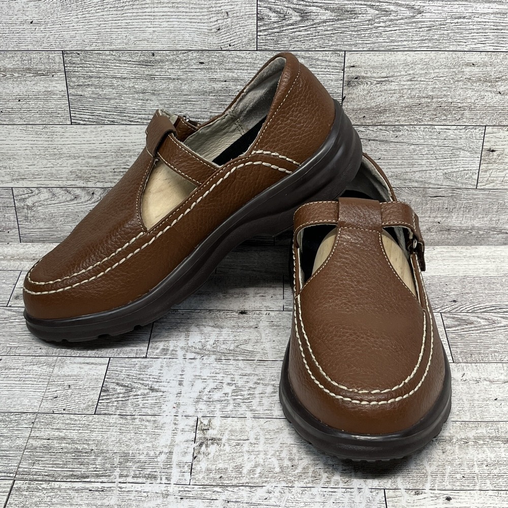 Dr. Comfort Lulu 4620 Brown Leather Diabetic Orthotic Shoes Women Size 6.5XW